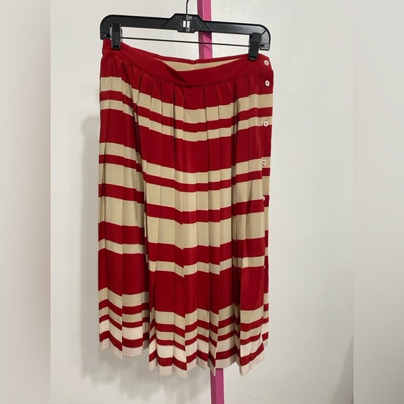 Liz Claiborne vintage Red and Cream Striped Blouse - Picture 3 of 10